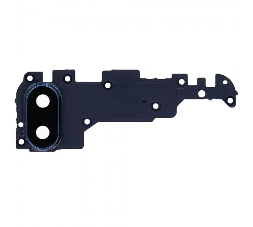 Скло камери для Samsung A107F/DS Galaxy A10s, синє, з рамкою