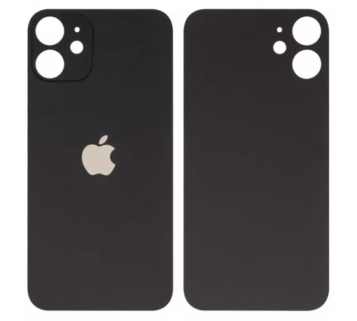 Задняя панель корпуса для iPhone 12 mini, черная, big hole