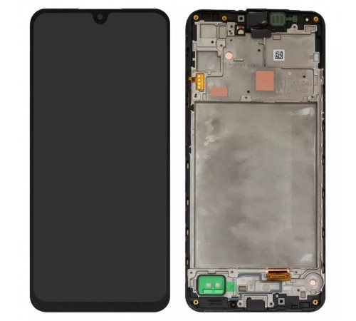 Дисплей для Samsung A165 Galaxy A16, чорний, з рамкою, Оригінал (переклеєне скло)