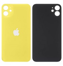 Задняя панель корпуса для iPhone 11, желтая, не нужно снимать стекло камеры, big hole