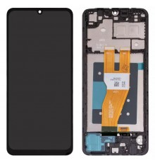 Дисплей для Samsung A055 Galaxy A05, черный, с рамкой, High Copy