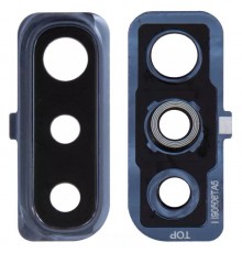 Скло камери для Samsung A705F/DS Galaxy A70, чорне, з рамкою