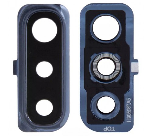 Скло камери для Samsung A705F/DS Galaxy A70, чорне, з рамкою