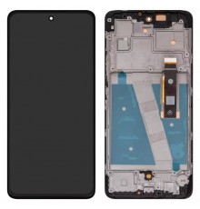 Дисплей для Motorola Moto G72 XT2255, черный, с рамкой, Original (PRC)