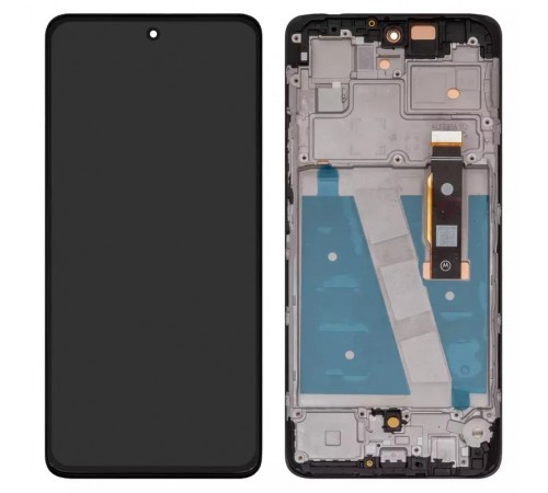 Дисплей для Motorola Moto G72 XT2255, чорний, з рамкою, Original (PRC)