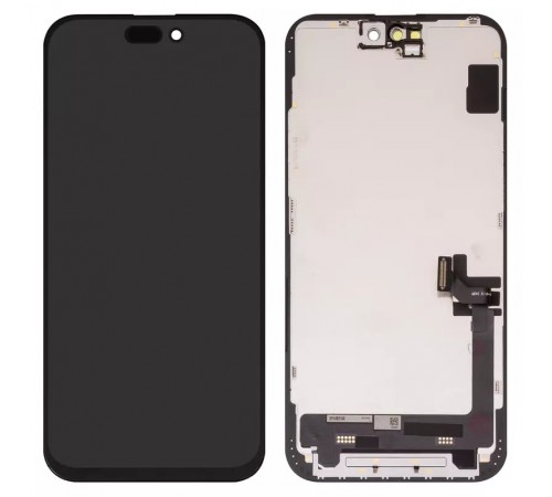 Дисплей для iPhone 15 Plus, чорний, з рамкою, Copy, (TFT)