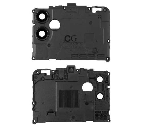 Стекло камеры для Samsung A042 Galaxy A04e, черное, с рамкой