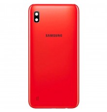 Задняя панель корпуса для Samsung A105F/DS Galaxy A10, красная + стекло камеры