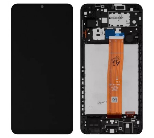 Дисплей для Samsung A125F Galaxy A12, черный, с рамкой, Original (PRC), A125F V04 1540410367
