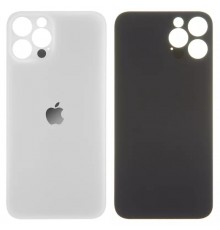 Задняя панель корпуса для iPhone 12 Pro, серебристая, белая, не нужно снимать стекло камеры, big hole, silver