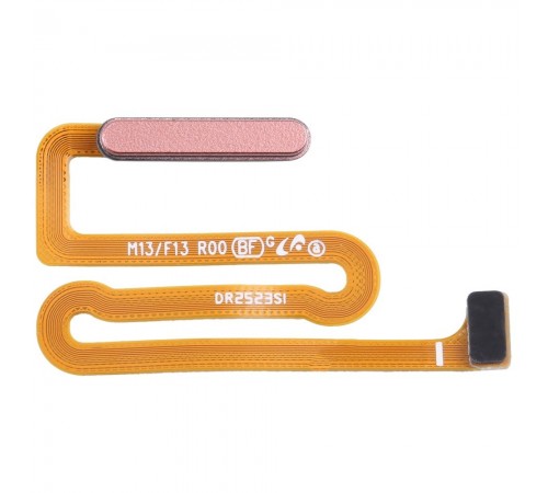 Шлейф для Samsung M135 Galaxy M13, кнопки включения, сканера отпечатка пальца (Touch ID), бронзовый (Orange Copper), Original (PRC)