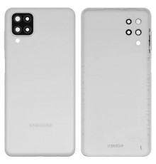 Задняя панель корпуса для Samsung A125F Galaxy A12, белая + стекло камеры
