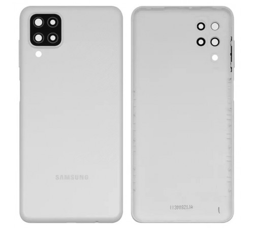 Задняя панель корпуса для Samsung A125F Galaxy A12, белая + стекло камеры