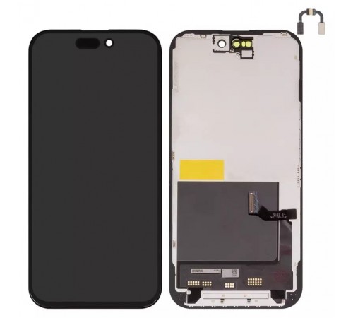 Дисплей для iPhone 15, черный, с рамкой, Copy (TFT)
