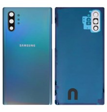 Задняя панель корпуса для Samsung N975F Galaxy Note 10 Plus, серебристая (Aurora Glow) + стекло камеры
