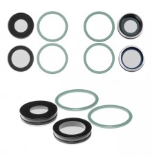 Скло камери для iPhone 11, зелене, з рамкою, комплект 4 шт.