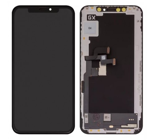 Дисплей для iPhone XS, черный, с рамкой, High Copy (OLED), GX OEM hard