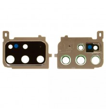 Стекло камеры для Samsung G985 Galaxy S20 Plus, белое (Cloud White), с рамкой