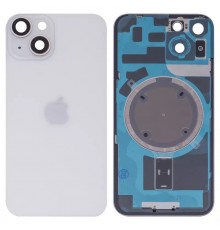 Задняя панель корпуса для iPhone 14, белая + стекло камеры, Starlight, small hole