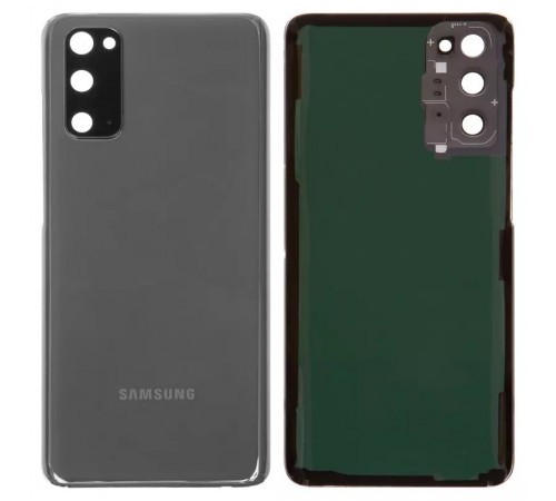 Задняя панель корпуса для Samsung G980 Galaxy S20, серая (Cosmic Grey) + стекло камеры