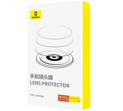 Защитное стекло камеры для Apple iPhone 16 Pro, iPhone 16 Pro Max, Crystal Series HD Full-Frame Lens Protector, Baseus (P6001206B201-00), прозрачное, комплект 2шт.