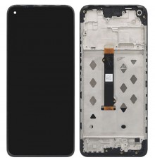 Дисплей для Motorola Moto G9 Power XT2091, черный, с рамкой, Original (PRC)