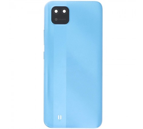 Задня панель корпуса для Realme C11 (2021), синя (Cool Blue), Copy + скло камери