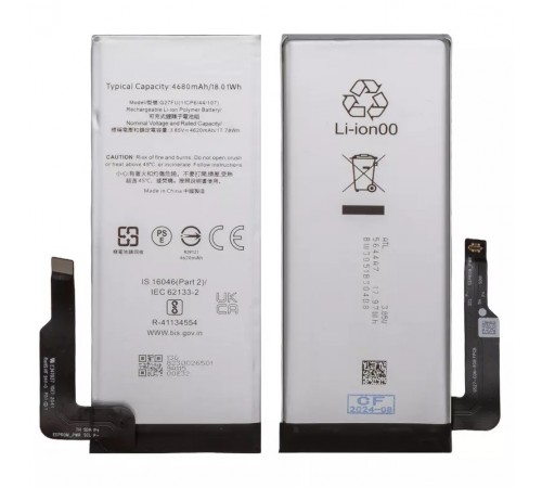 Аккумулятор G27FU для Google Pixel 5a 5G, Li-Polymer, 3,87 B, 4680 мАч, Original (PRC)