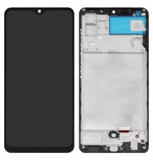 Дисплей для Samsung A325 Galaxy A32, черный, с рамкой, High Copy с широким ободком, (OLED 6,36")