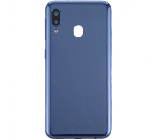 Задня панель корпусу для Samsung A202F/DS Galaxy A20e, синя + скло камери