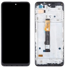 Дисплей для Motorola Moto G42 XT2233, чорний, з рамкою, High Copy