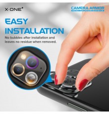 Захисне скло камери для Apple iPhone 11, сапфір, 0.4mm, 9H, Camera Armor Lens Protector, X-One, Colorful, комплект 2шт.  