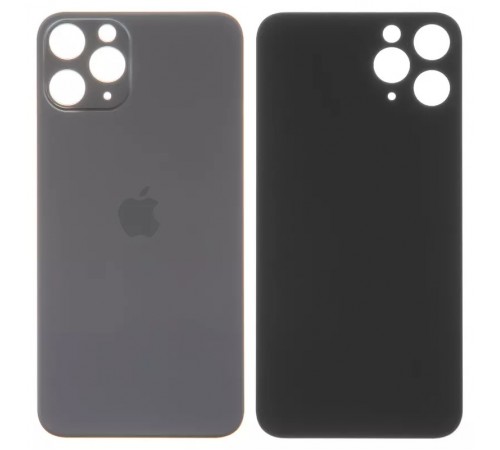 Задняя панель корпуса для iPhone 11 Pro, серая, нужно снять стекло камеры, small hole, matte space gray
