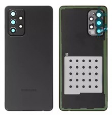 Задня панель корпусу для Samsung A725 Galaxy A72, чорна (Awesome Black) + скло камери