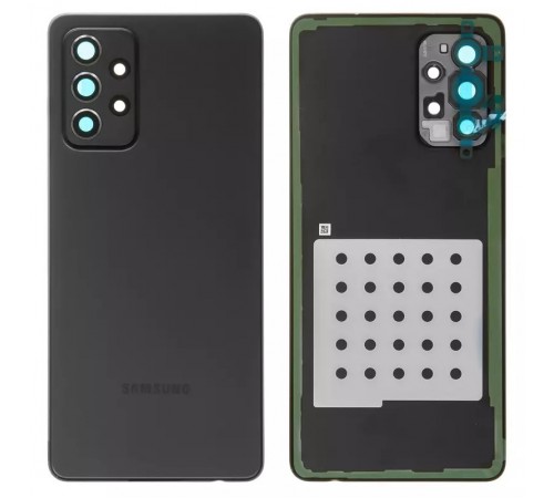Задня панель корпусу для Samsung A725 Galaxy A72, чорна (Awesome Black) + скло камери
