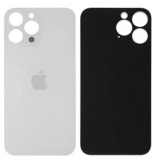 Задняя панель корпуса для iPhone 13 Pro Max, серебристая, белая, не нужно снимать стекло камеры, Silver, big hole