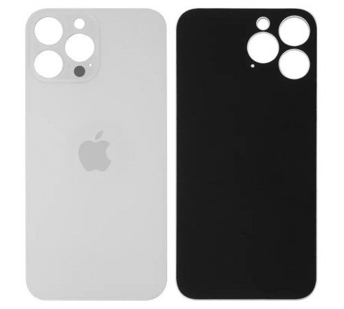 Задняя панель корпуса для iPhone 13 Pro Max, серебристая, белая, не нужно снимать стекло камеры, Silver, big hole
