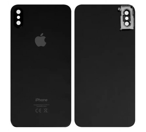 Задня панель корпусу для iPhone XS Max, чорна + скло камери, small hole