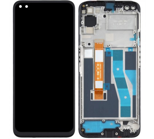 Дисплей для Realme 6 Pro; Oppo A92s, Reno 4 Z 5G, чорний, з рамкою, Original (PRC), RMX2061, RMX2063, 36672C_1051000019