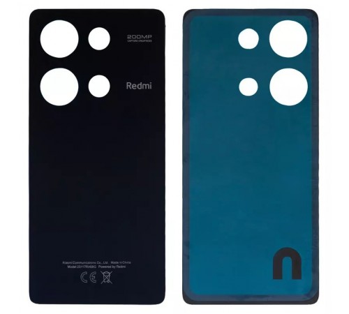 Задня панель корпусу для Xiaomi Redmi Note 13 Pro 4G, чорна (Midnight Black)