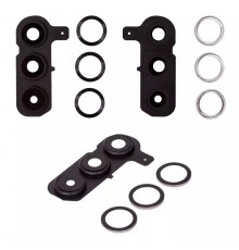 Стекло камеры для Samsung S936 Galaxy S25 Plus, золотистое, с рамкой, pink gold