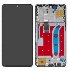 Дисплей для Huawei Honor X8, чорний, з рамкою, Оригінал (переклеєно скло), TFY-LX1/TFY-LX2/TFY-LX3