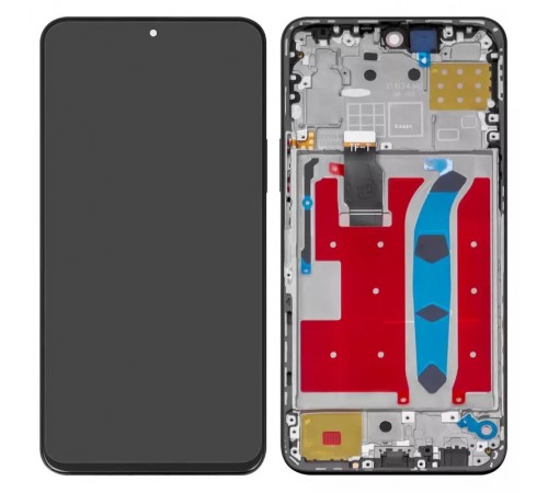 Дисплей для Huawei Honor X8, чорний, з рамкою, Оригінал (переклеєно скло), TFY-LX1/TFY-LX2/TFY-LX3