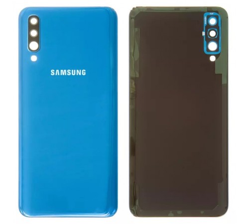 Задняя панель корпуса для Samsung A505F/DS Galaxy A50, синяя + стекло камеры