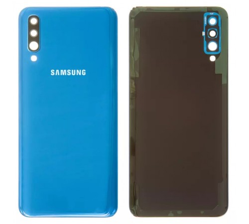 Задняя панель корпуса для Samsung A505F/DS Galaxy A50, синяя + стекло камеры Задняя панель корпуса для Samsung A505F/DS Galaxy A50, синяя + стекло камеры
