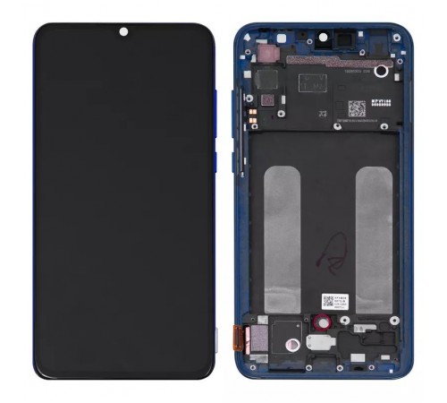 Дисплей для Xiaomi Mi 9 Lite, Mi CC9, синий, с рамкой, Оригинал (переклеено стекло), M1904F3BG