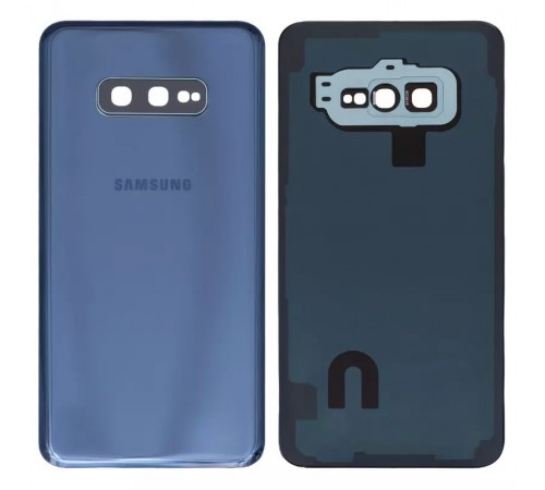 Задняя панель корпуса для Samsung G970 Galaxy S10e, синяя + стекло камеры