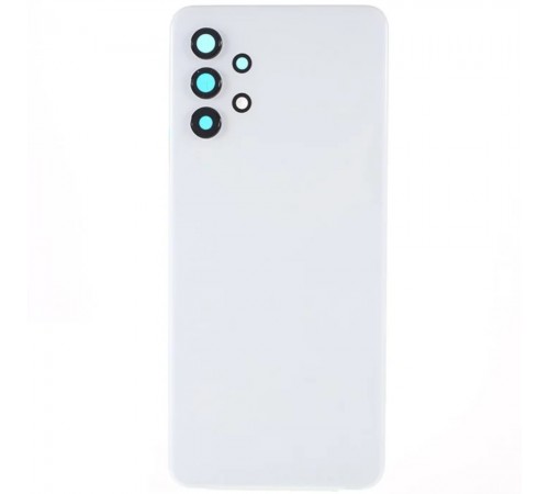 Задняя панель корпуса для Samsung A325 Galaxy A32, белая (Awesome White), Copy + стекло камеры