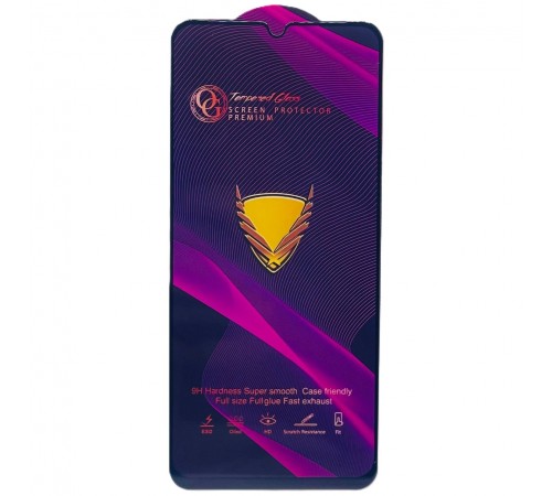 Защитное стекло для Realme C51, C53, C61, C63, Note 50, Narzo N53, совместимо с чехлом, Full Glue, (без упаковки), черный