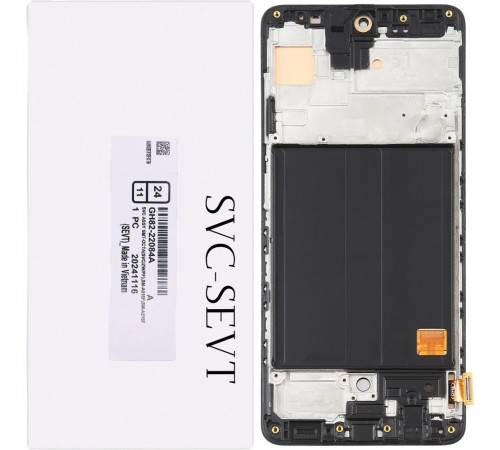 Дисплей для Samsung A515 Galaxy A51, черный, с рамкой, Original